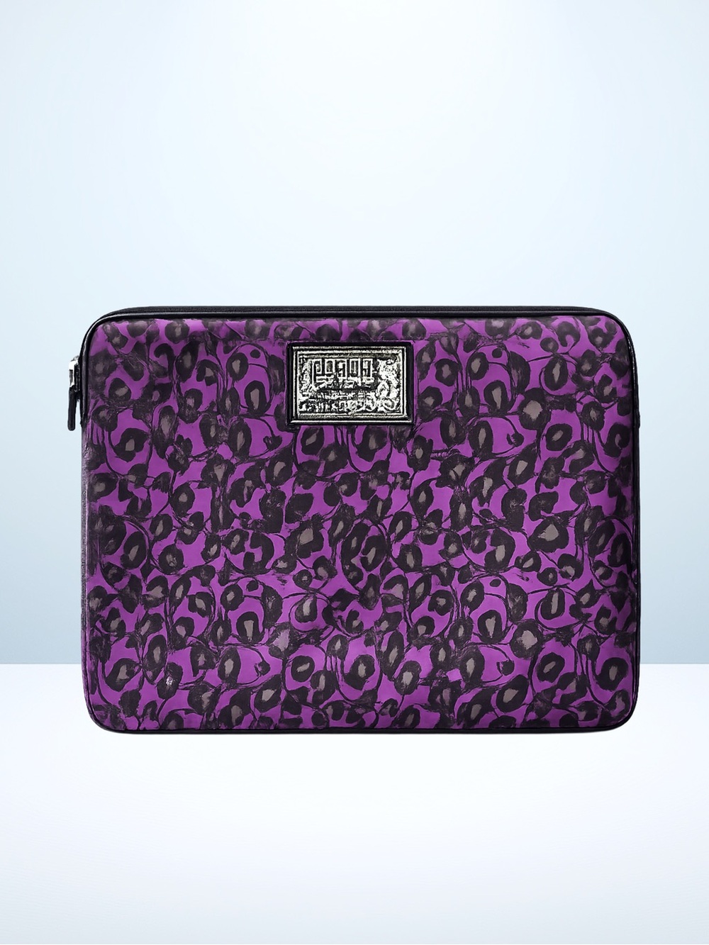 COACH Poppy Purple Ocelot Laptop Sleeve